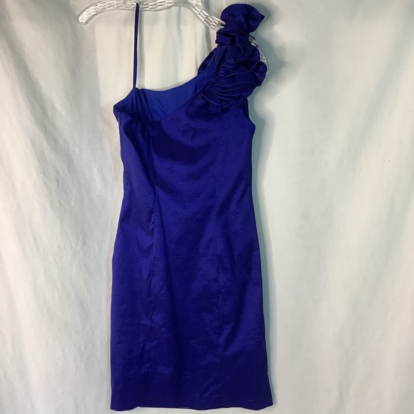 Hailey Longan by Adriana Papell One Shoulder Prom/Party Dress Sz 3/4 - Picture 2 of 9